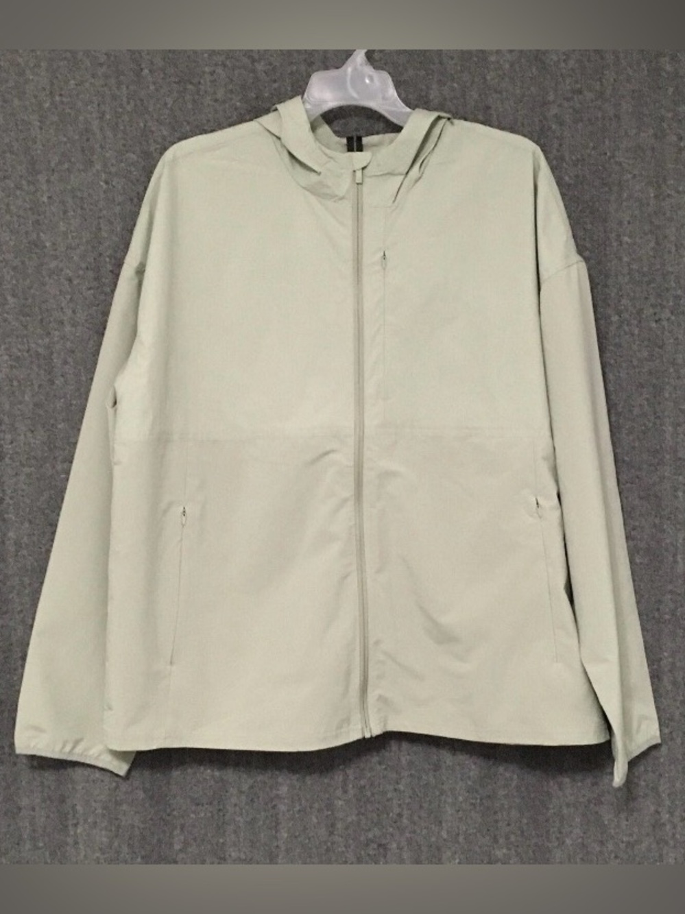 All In Motion Mens 2XL Green Lightweight Wind &Water Resistant Hooded Jacket